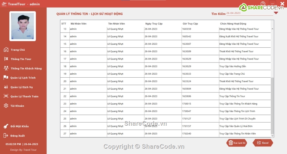 Quản Lý Tour Du Lịch,Dự An 1 FPT Polytechnic,Full Code Java 1,source code dự án 1